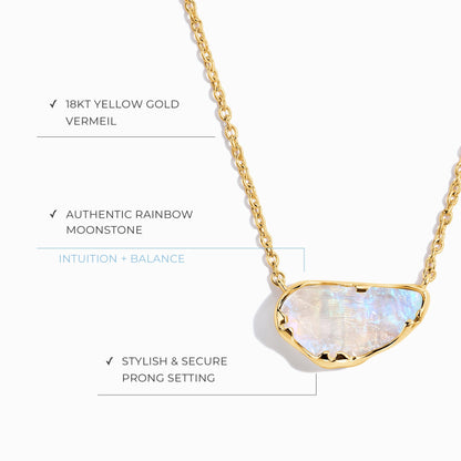 Collier en cristal brut - Pierre de lune sacrée