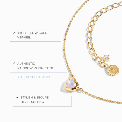 Collier en pierre de lune - Follement amoureux