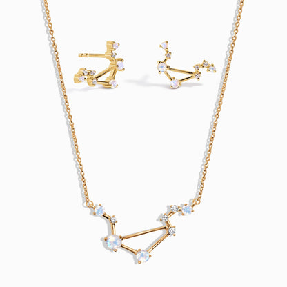 Collier et boucles d'oreilles constellation du zodiaque Balance