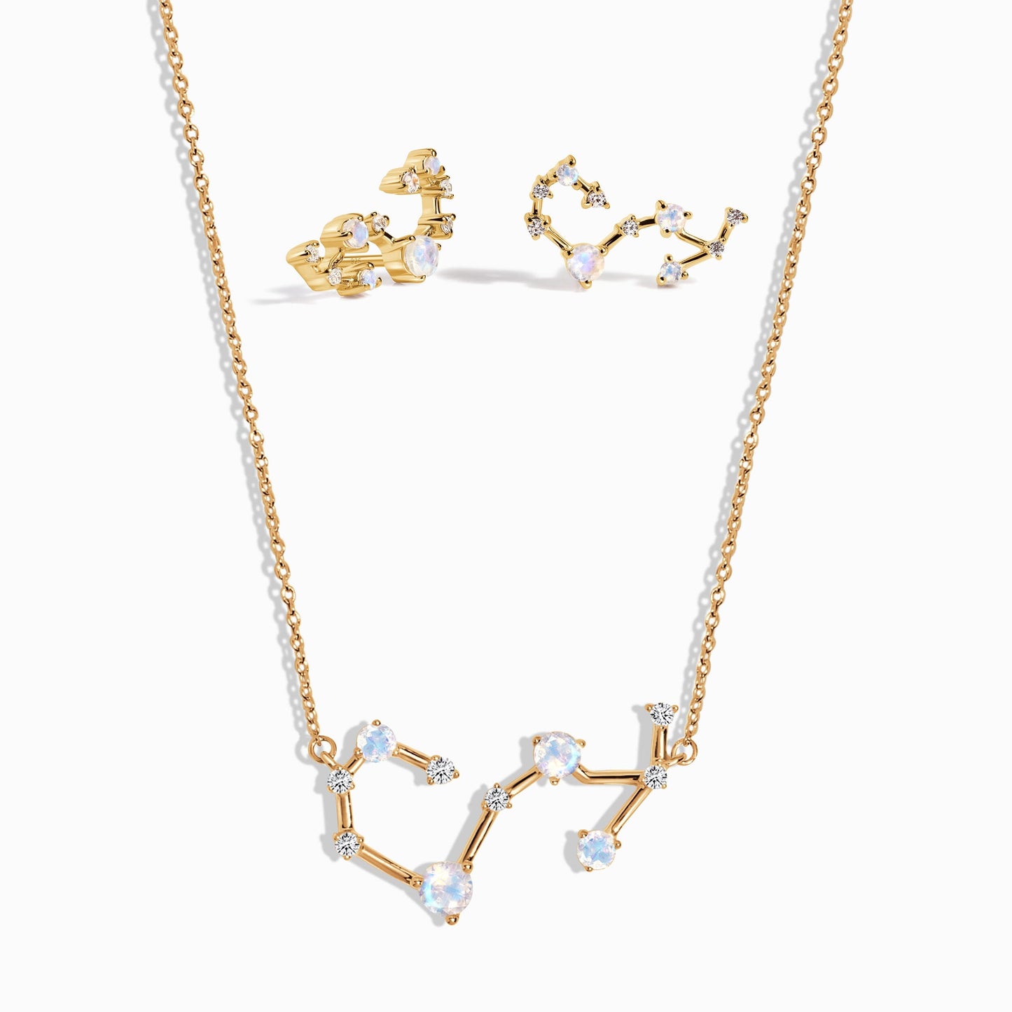 Collier et boucles d'oreilles constellation du zodiaque Scorpion