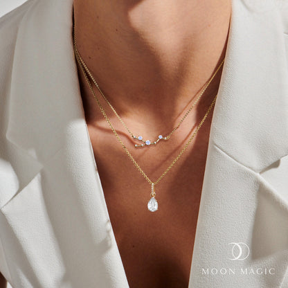Collier constellation du zodiaque Taureau et topaze blanche