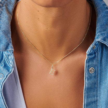 Collier Pierre de Lune - Alphabet