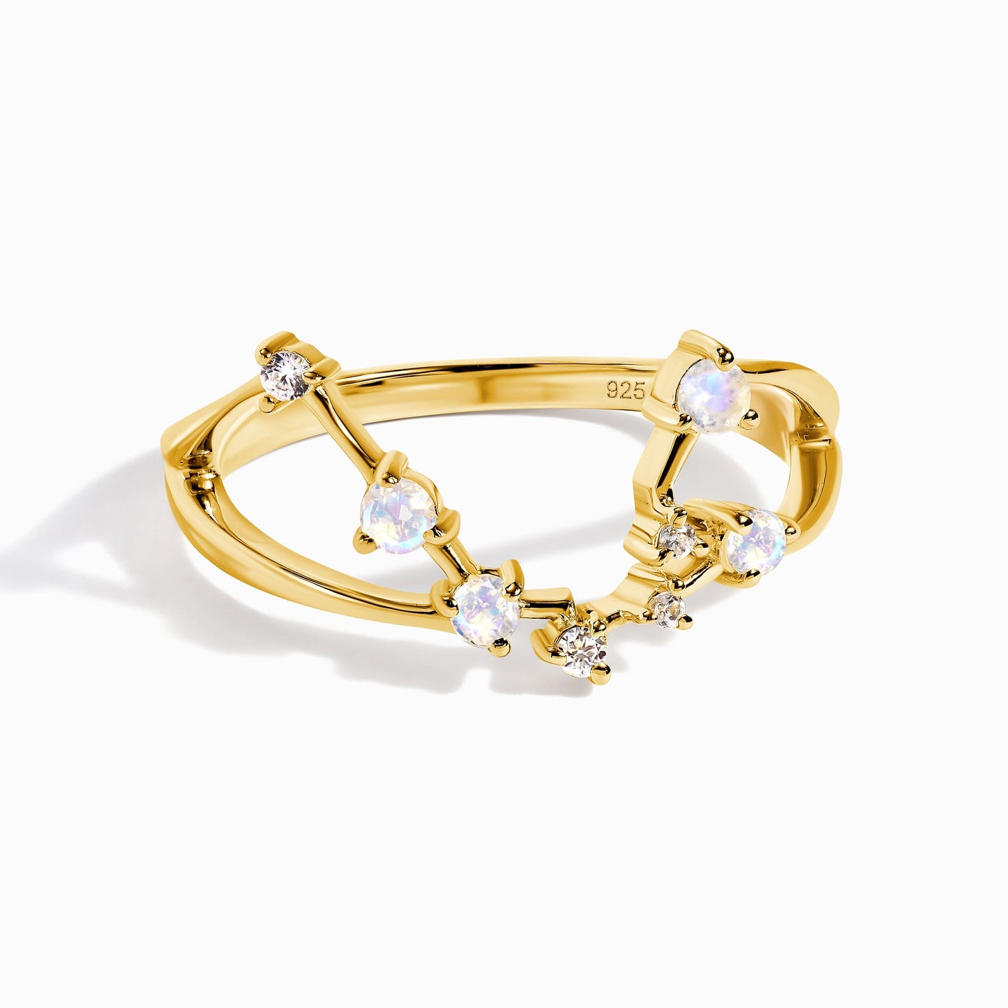 Bague en pierre de lune - Constellation du Verseau