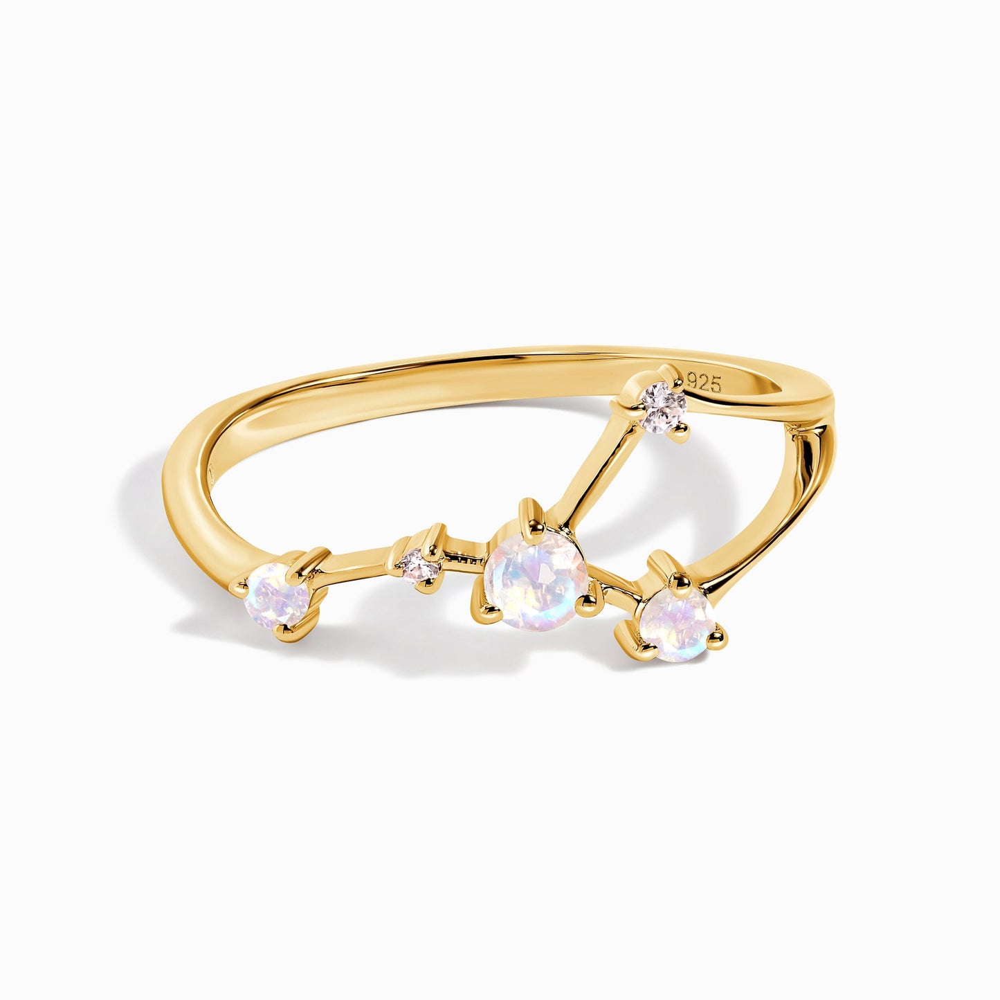 Bague en pierre de lune - Constellation du Cancer