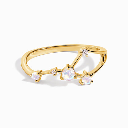 Bague en pierre de lune - Constellation du Cancer