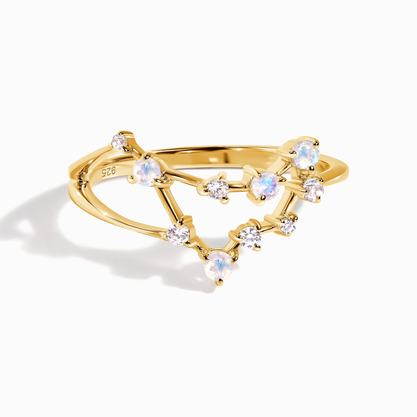 Bague en pierre de lune - Constellation du Capricorne