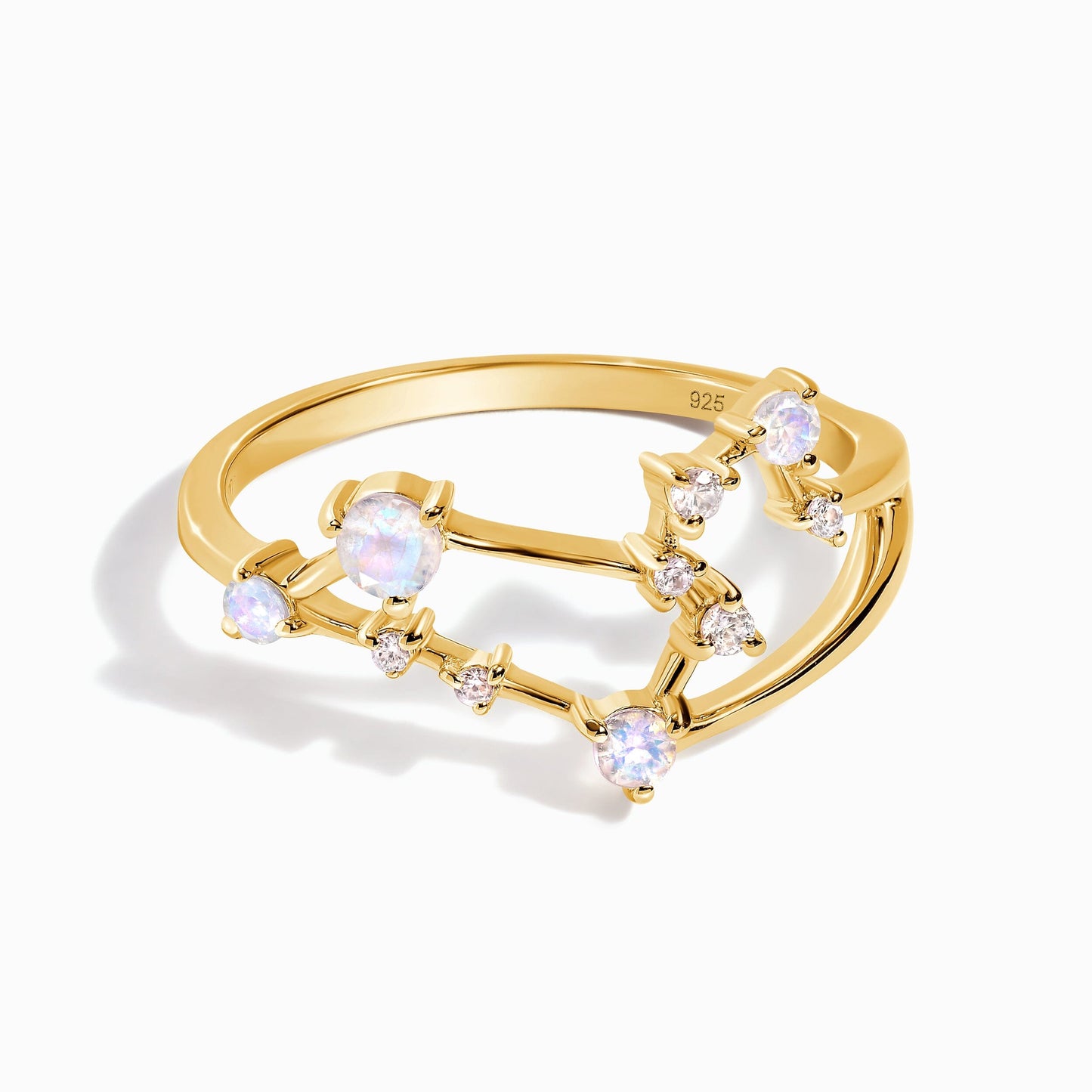 Bague en pierre de lune - Constellation du Lion