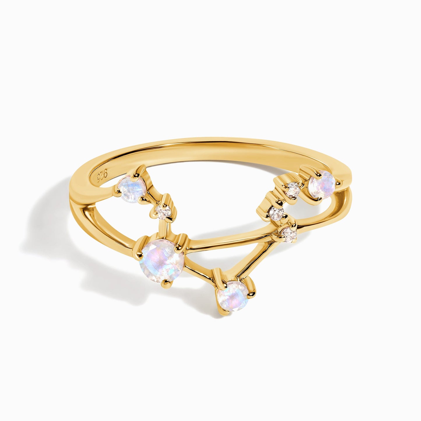Bague en pierre de lune - Constellation du zodiaque Balance