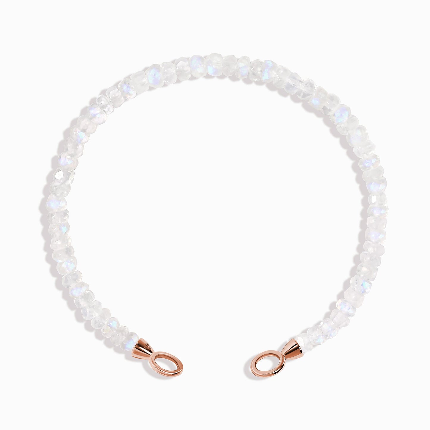 Bracelet en perles de pierre de lune - Prêt à être verrouillé