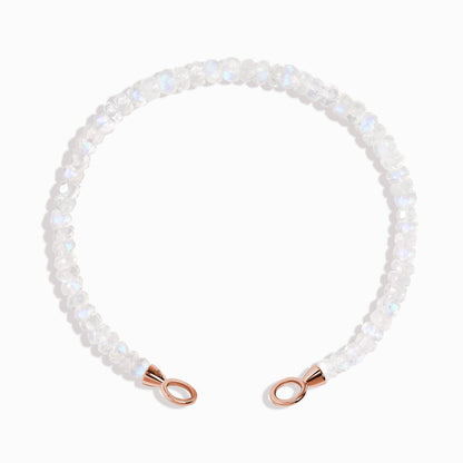 Bracelet en perles de pierre de lune - Prêt à être verrouillé