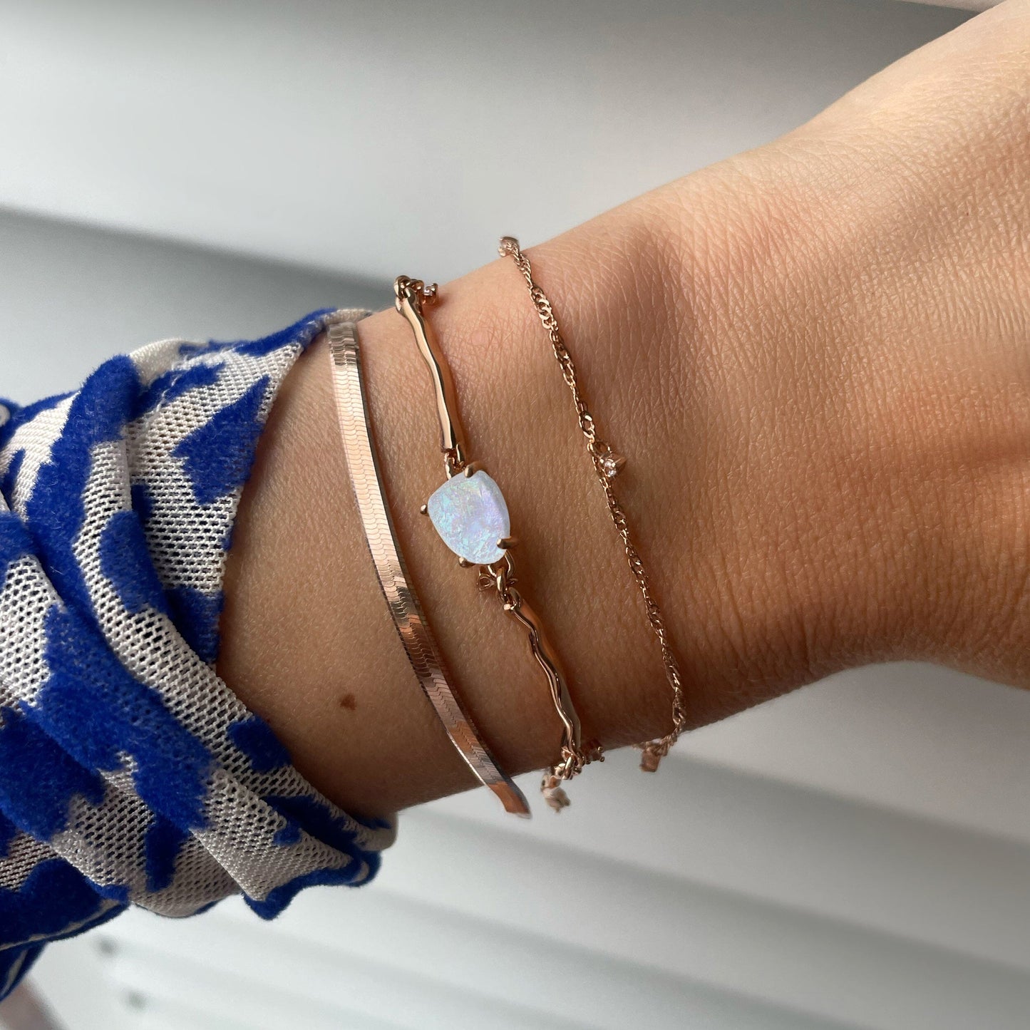 Bracelet en pierre de lune empilable - Flow