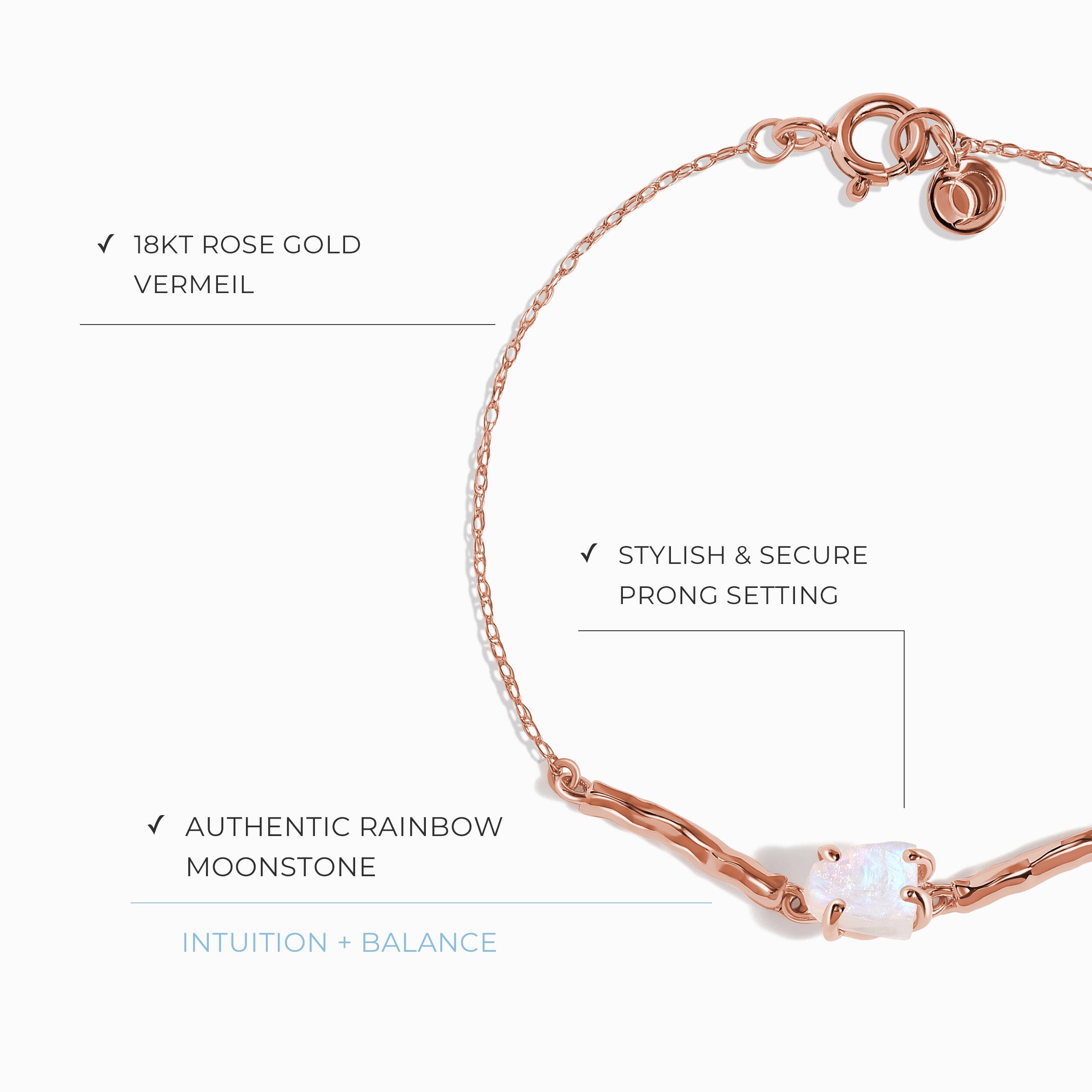 Raw Moonstone Kids Bracelet - Petite Flow