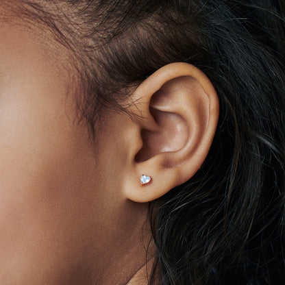 Boucles d'oreilles en pierre de lune - Amour