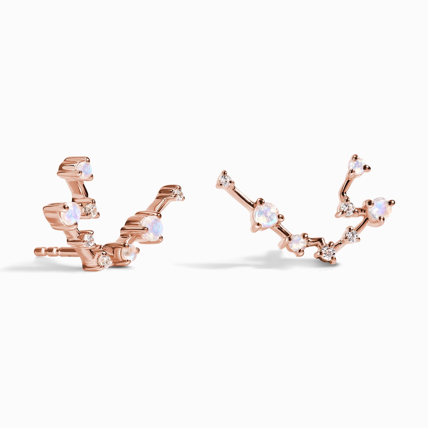 Boucles d'oreilles en pierre de lune - Constellation du Verseau