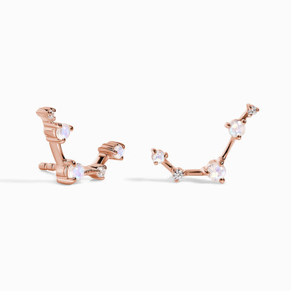 Boucles d'oreilles en pierre de lune - Constellation du Bélier