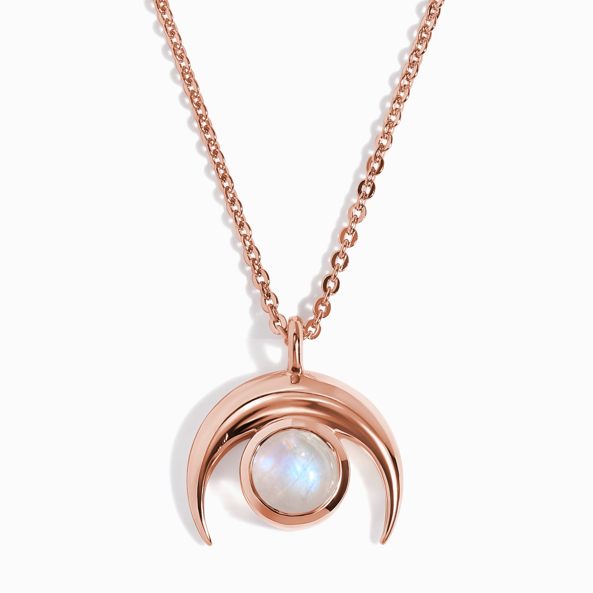 Kids Moonstone Necklace - Crescent Moon Mini