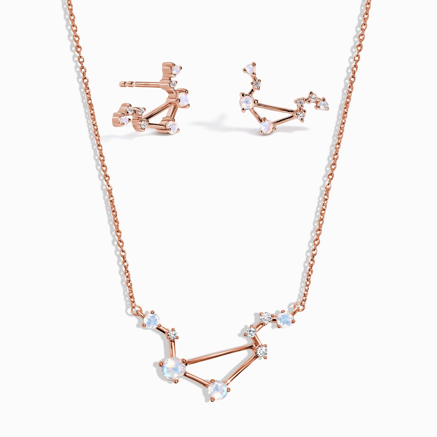 Collier et boucles d'oreilles constellation du zodiaque Balance