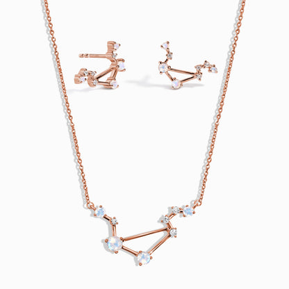 Collier et boucles d'oreilles constellation du zodiaque Balance