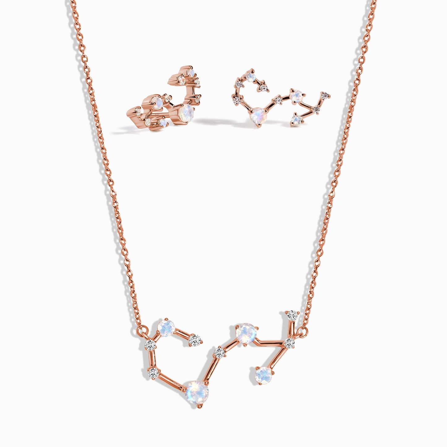 Collier et boucles d'oreilles constellation du zodiaque Scorpion