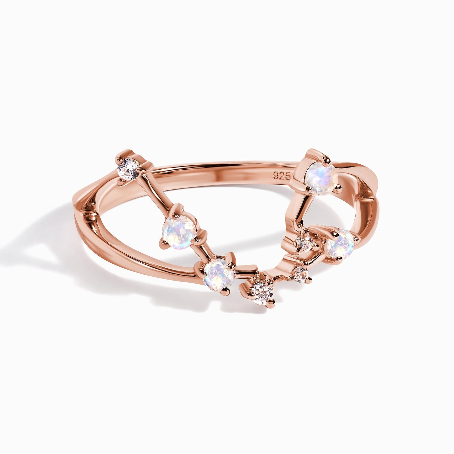 Bague en pierre de lune - Constellation du Verseau