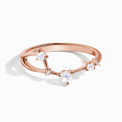 Bague en pierre de lune - Constellation du Bélier