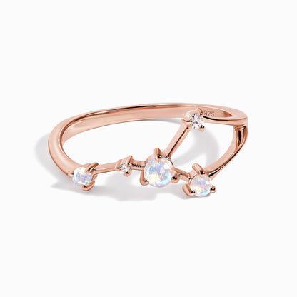 Bague en pierre de lune - Constellation du Cancer