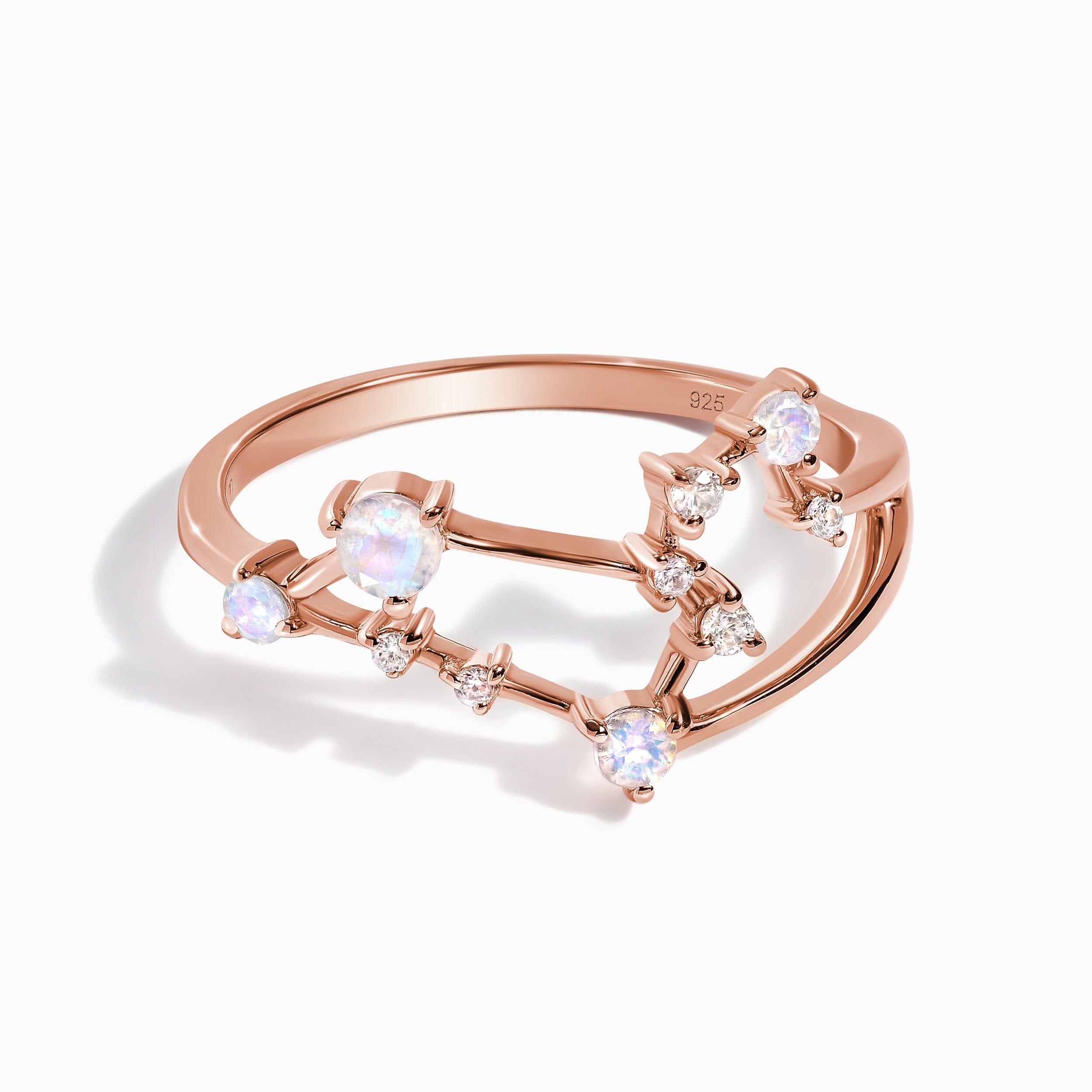 Moonstone Ring - Leo Zodiac Constellation