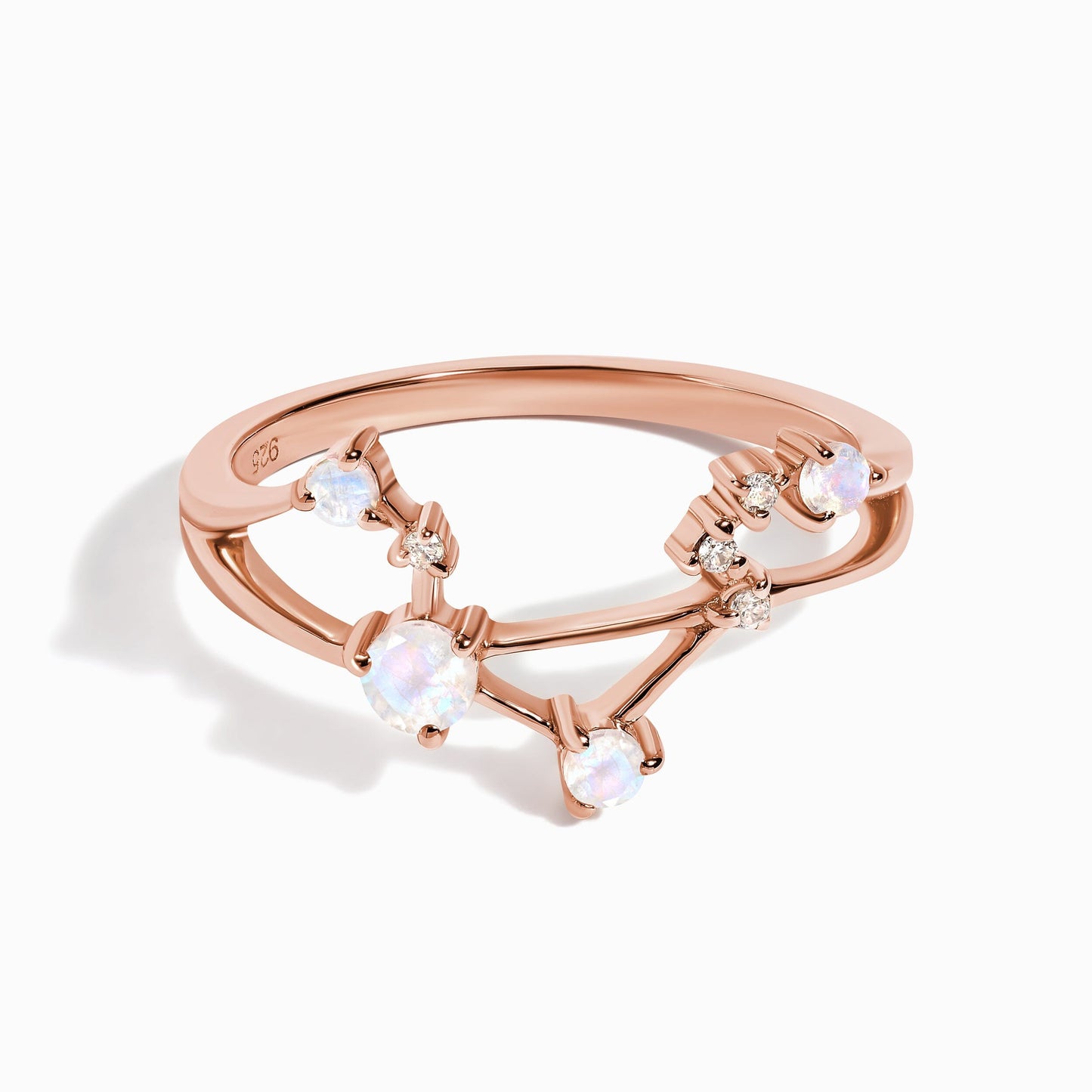 Bague en pierre de lune - Constellation du zodiaque Balance