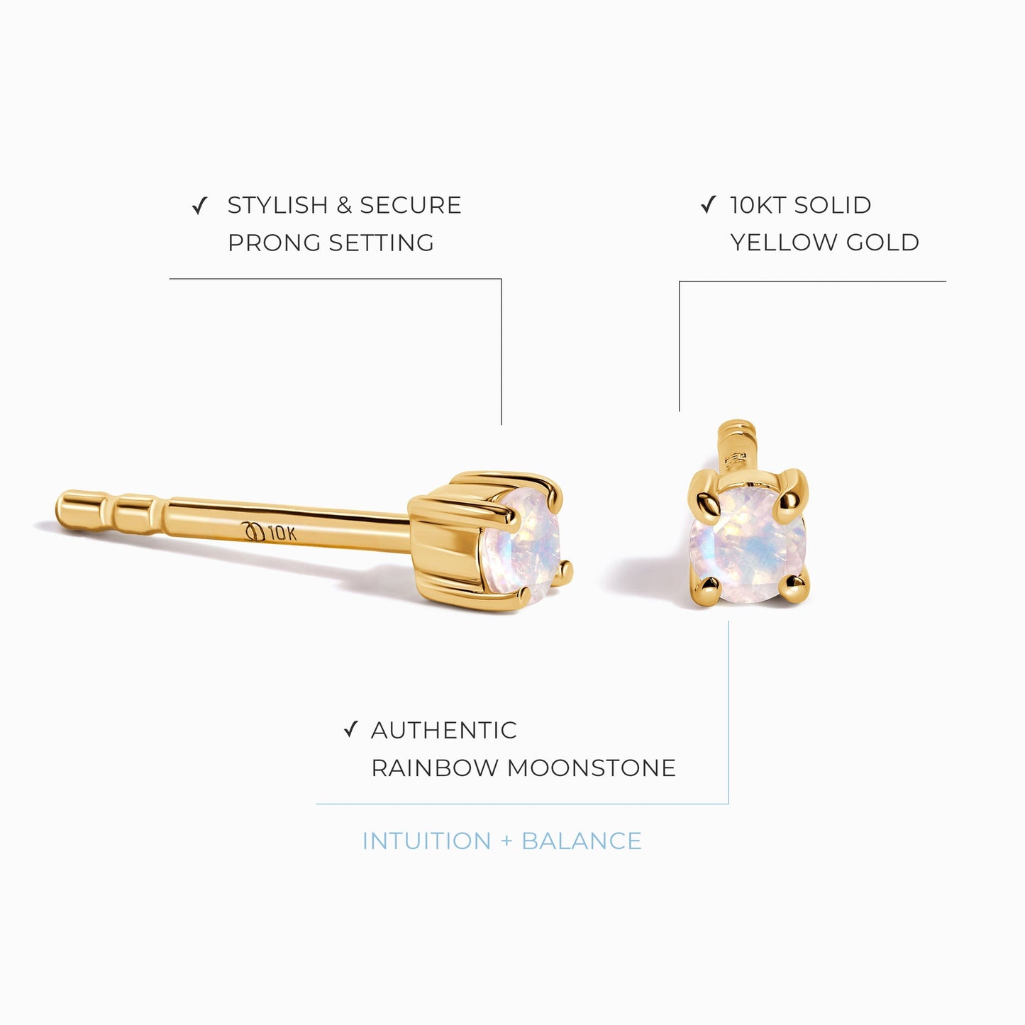 Boucles d'oreilles en pierre de lune - Sweet Angel