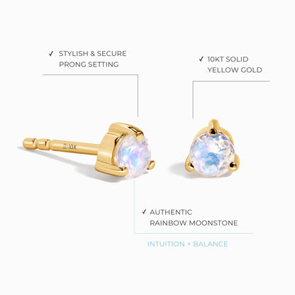 Boucles d'oreilles en pierre de lune - Yeux d'ange