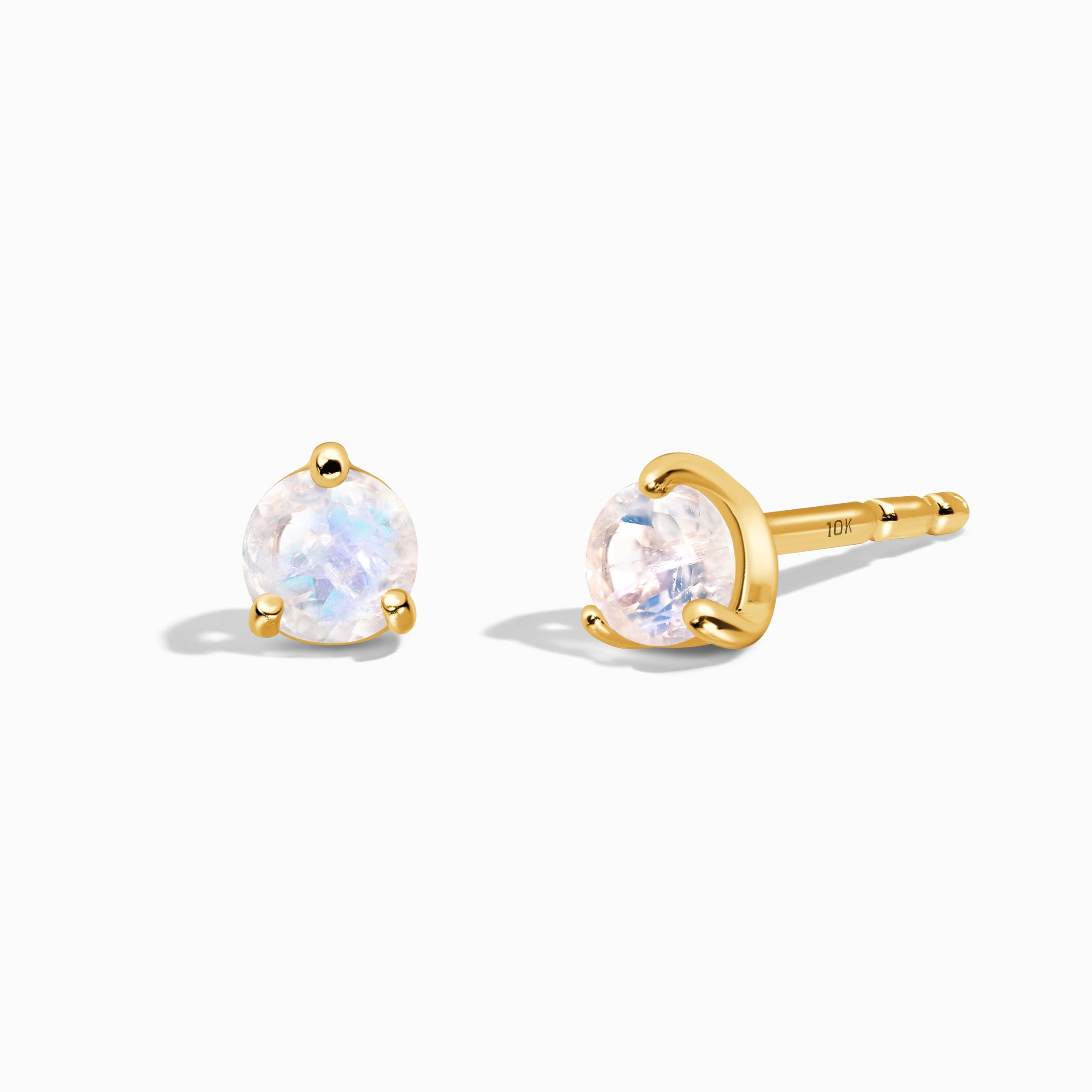 Moonstone Round Studs - June Birthstone