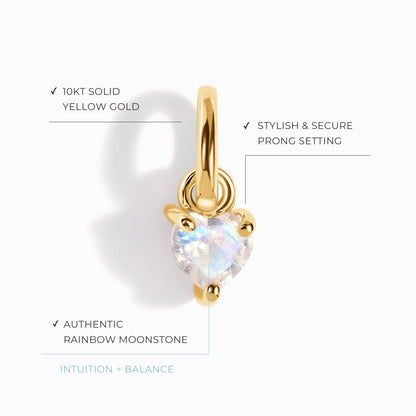 Pendentif Pierre de Lune - Amour