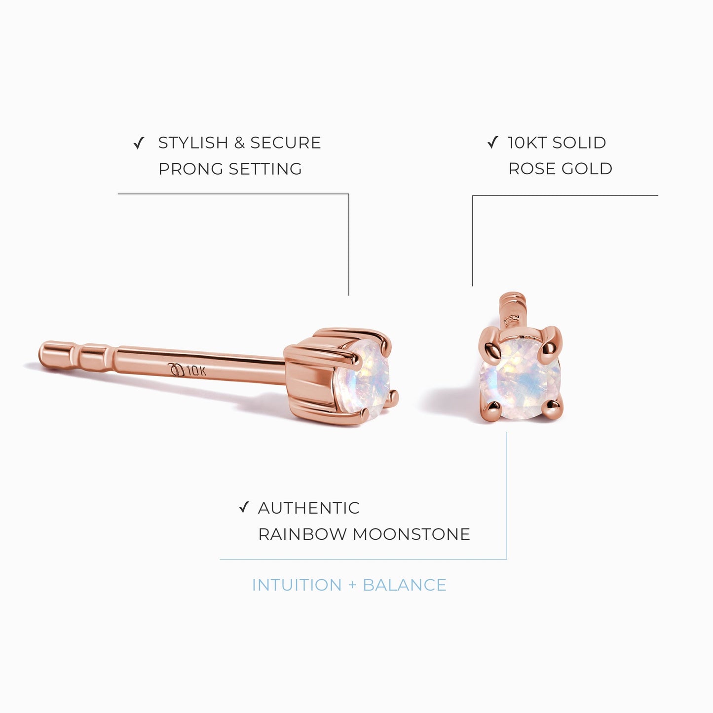Boucles d'oreilles en pierre de lune - Sweet Angel