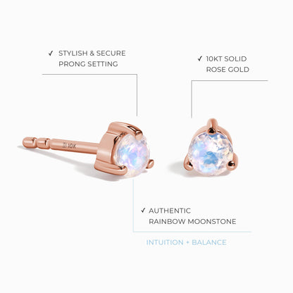 Boucles d'oreilles en pierre de lune - Yeux d'ange