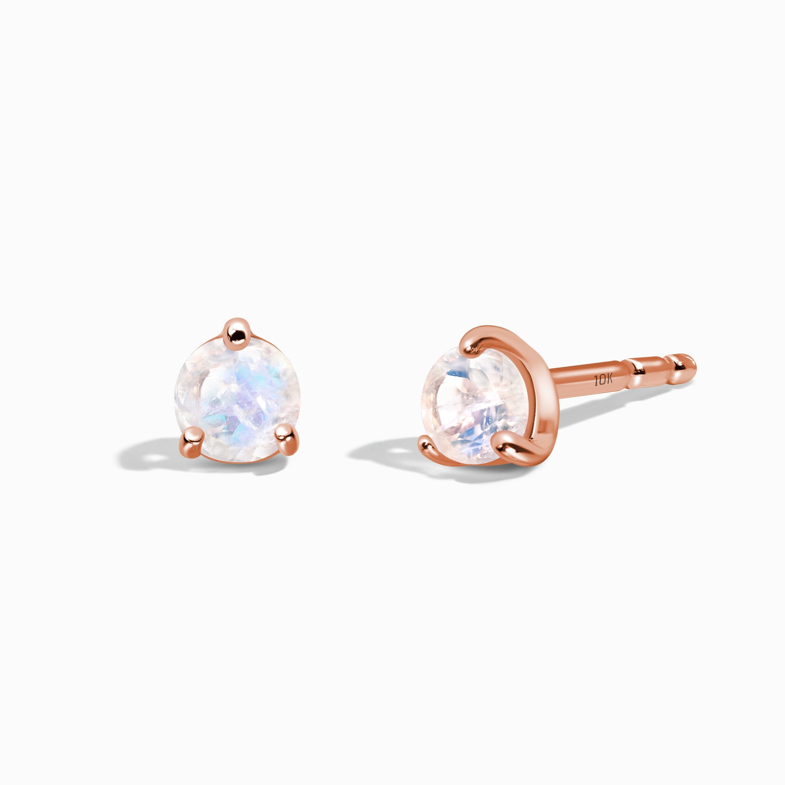 Moonstone Round Studs - June Birthstone