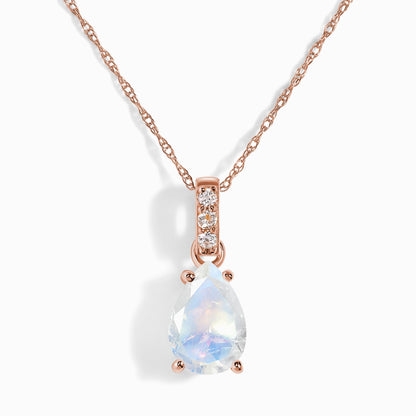 Collier en pierre de lune et diamants Sway - Pierre de naissance de juin
