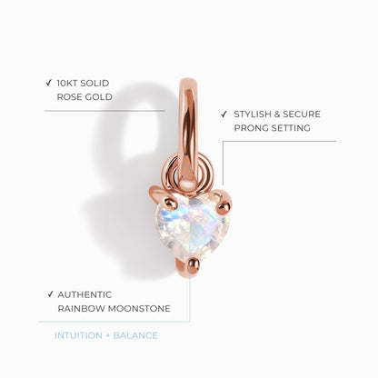 Pendentif Pierre de Lune - Amour