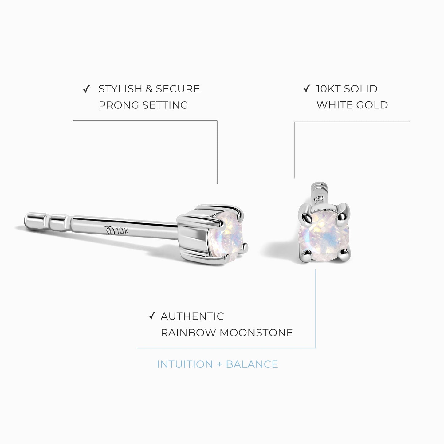 Boucles d'oreilles en pierre de lune - Sweet Angel