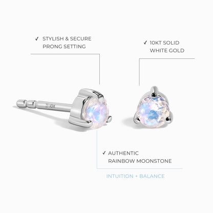 Boucles d'oreilles en pierre de lune - Yeux d'ange