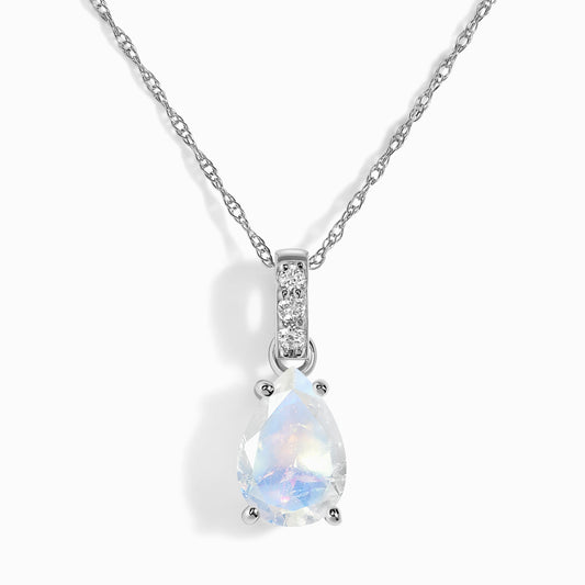 Collier en pierre de lune et diamants Sway - Pierre de naissance de juin