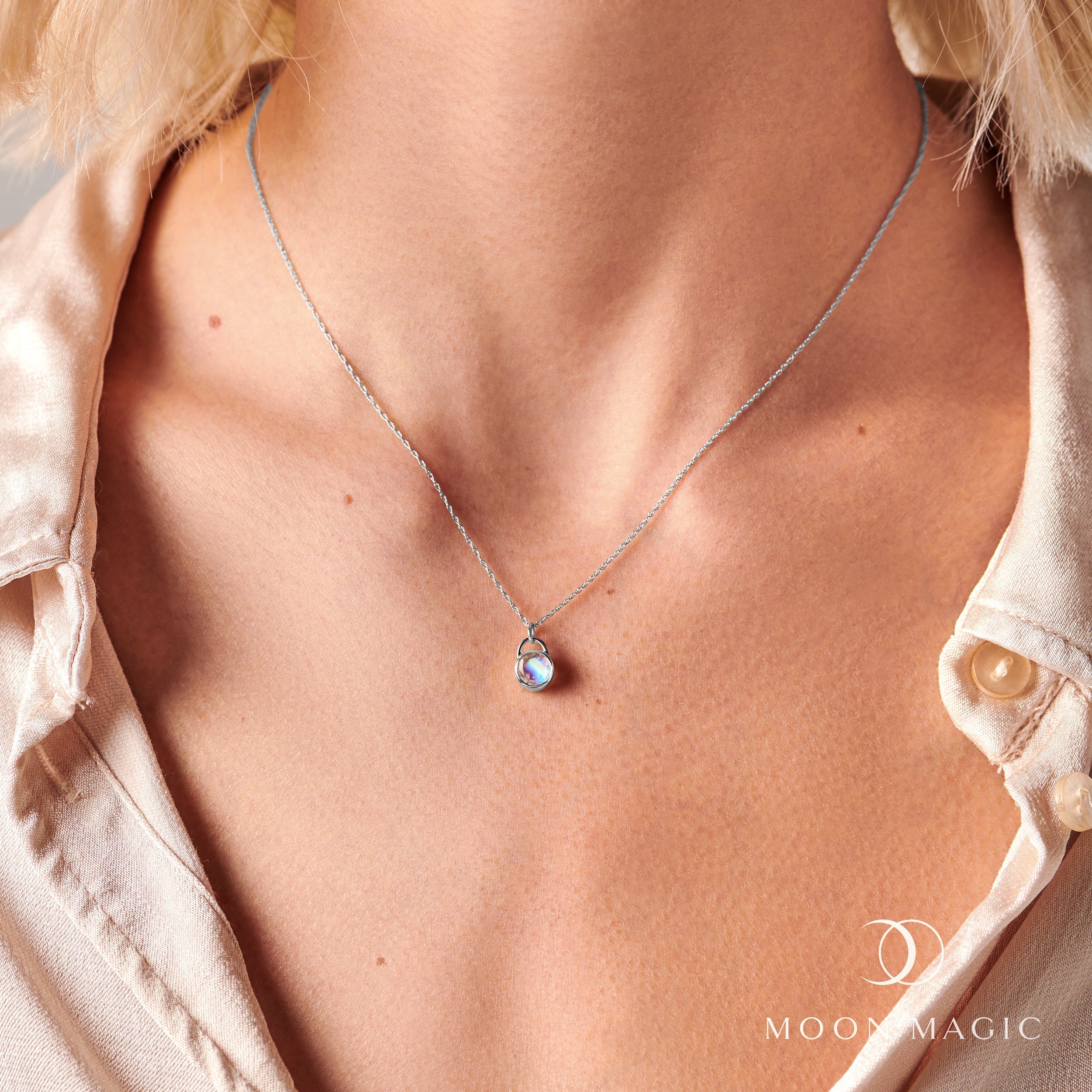 Moonstone Necklace - Lock