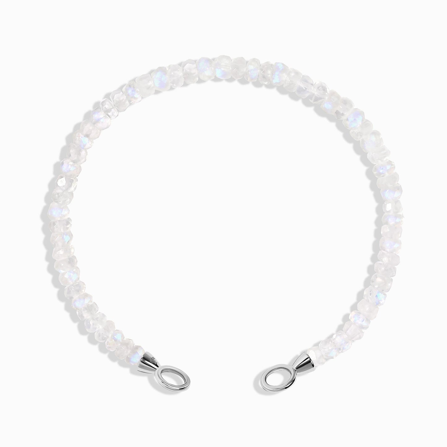 Bracelet en perles de pierre de lune - Prêt à être verrouillé