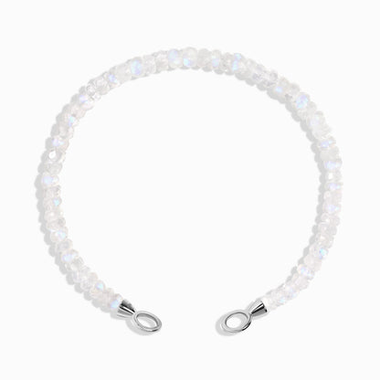 Bracelet en perles de pierre de lune - Prêt à être verrouillé