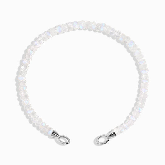 Bracelet en perles de pierre de lune - Prêt à être verrouillé