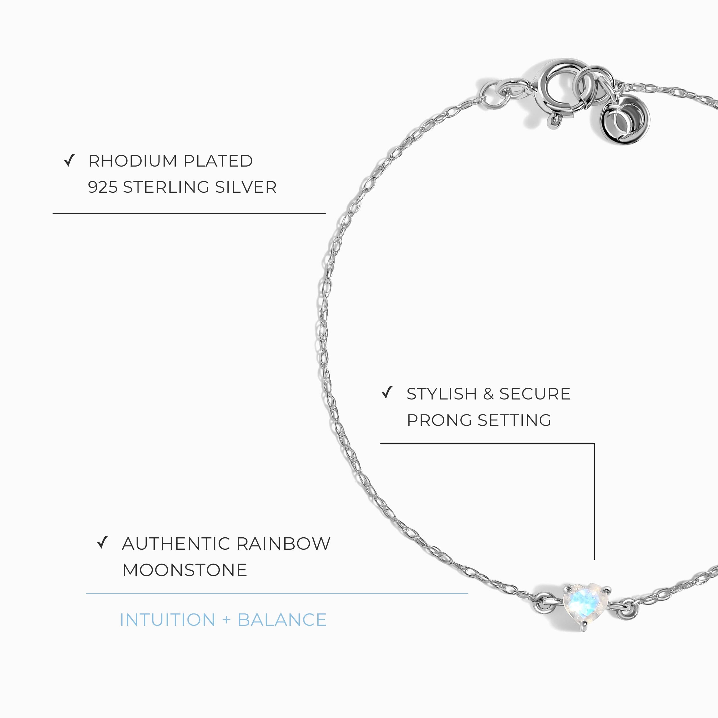 Kids Moonstone Bracelet - Love