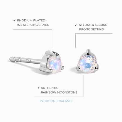 Boucles d'oreilles en pierre de lune - Yeux d'ange
