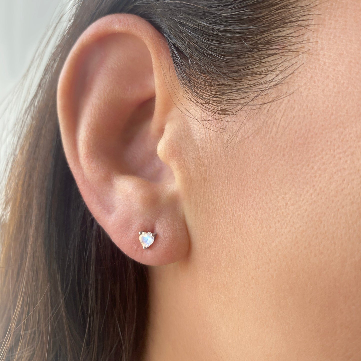 Boucles d'oreilles en pierre de lune - Amour