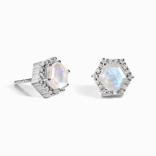 Boucles d'oreilles en pierre de lune - Galaxia