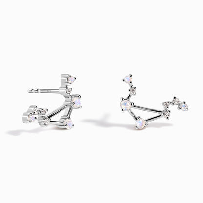 Boucles d'oreilles en pierre de lune - Constellation du zodiaque Balance