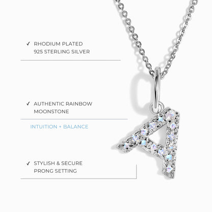 Collier Pierre de Lune - Alphabet